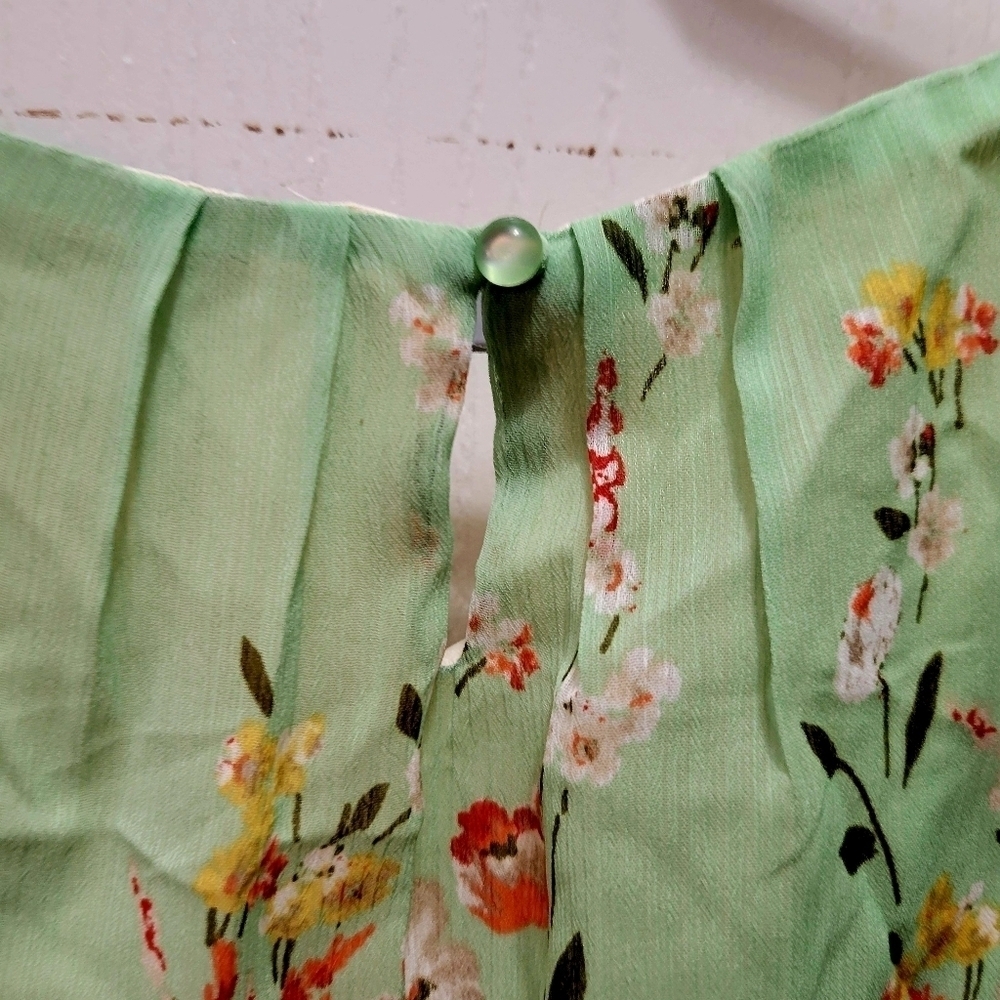 Roz & Ali Long Sleeve Pleated Blouse Floral 3 xl NWT - Picture 9 of 11